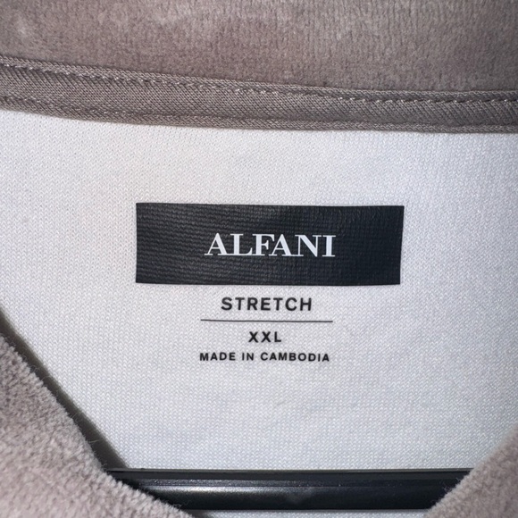 Alfani Men’s Colorblock Egret Polo Short Sleeve Shirt Sz XXL - Picture 4 of 6